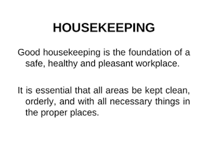 Housekeeping