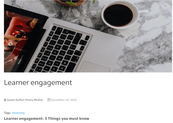 Employee Engagement Article - Learner engagement