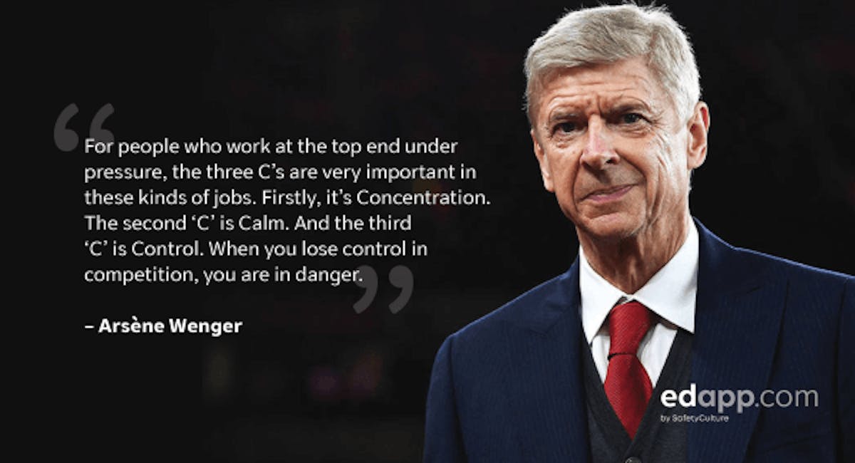 Arsène Wenger Training Quote - 3 C's