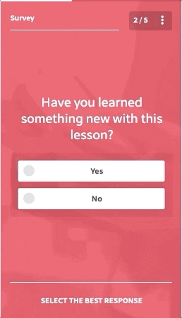 Training Survey Example - EdApp's Yes/No Survey