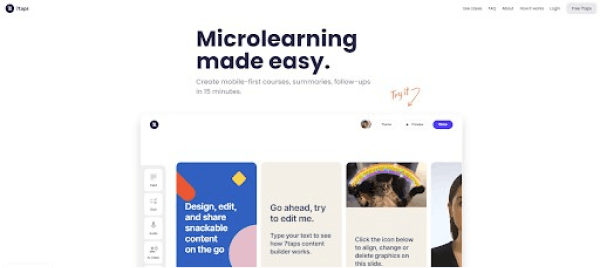 Microlearning app - 7taps