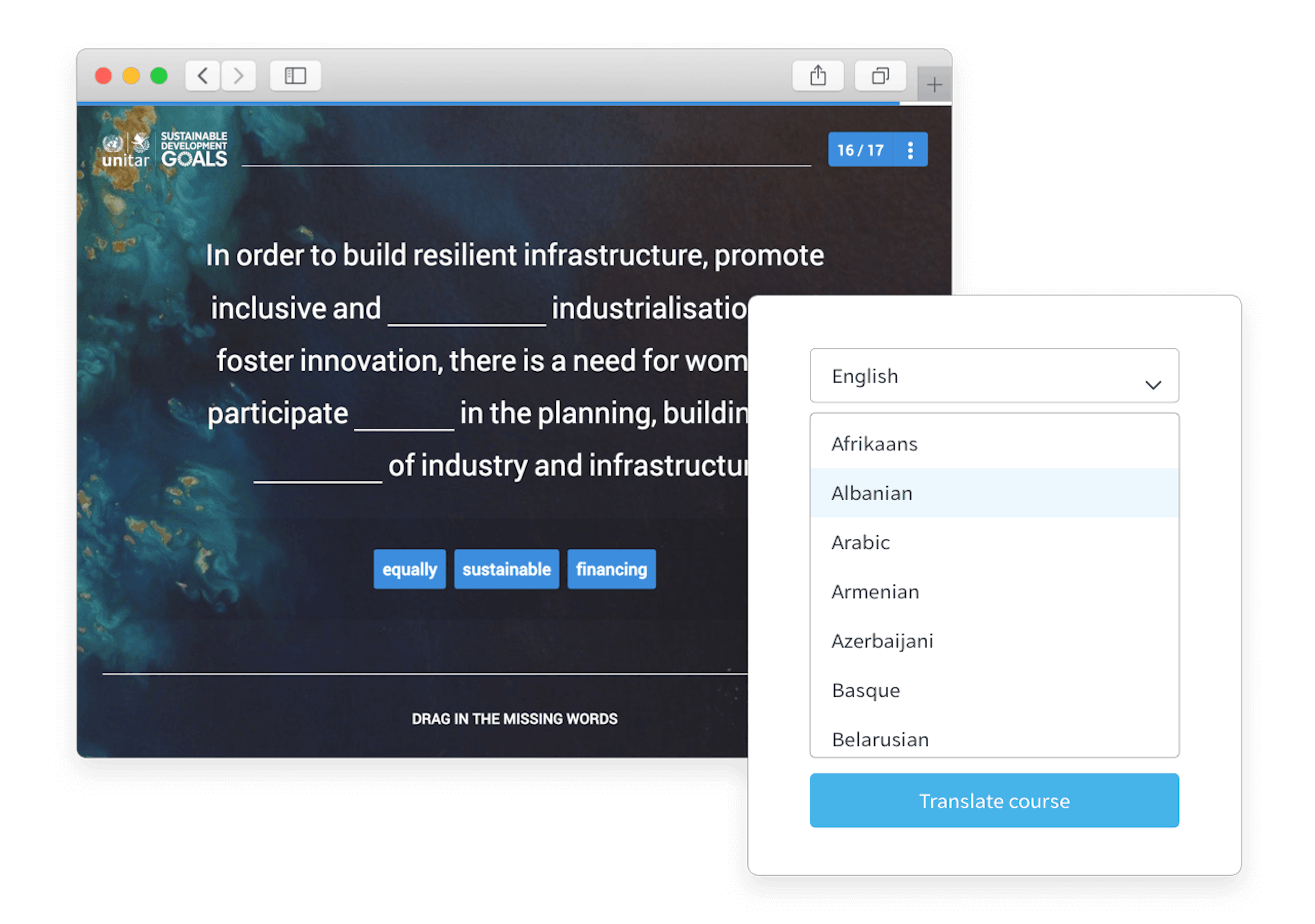 Cloud translation gives learners around the world the freedom to access courses in the language(s) of their choice