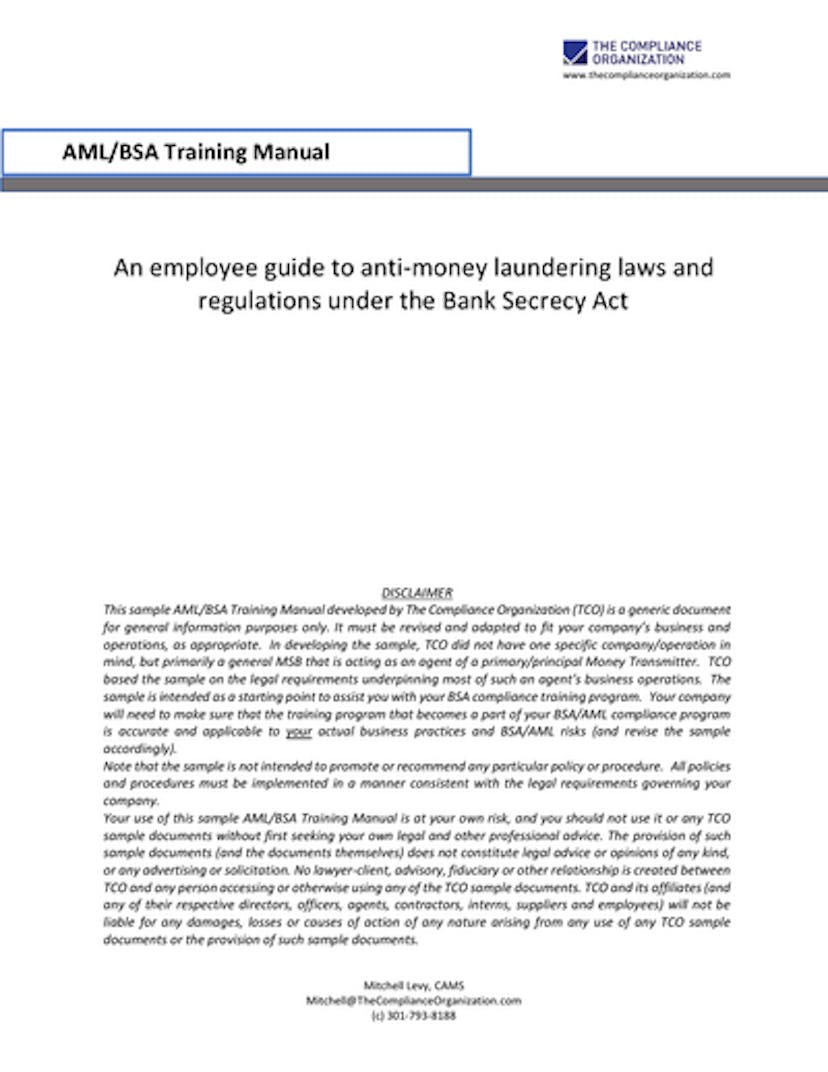 An Employee Guide To Anti-money Laundering Laws And 