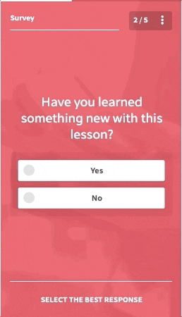 Training Survey Example - Yes/No Surveys