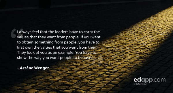 Arsène Wenger Training Quote - Leader Values