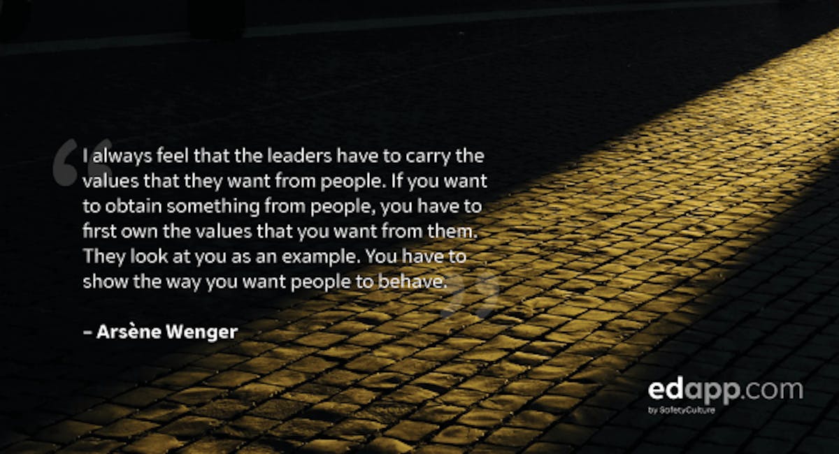 Arsène Wenger Training Quote - Leader Values