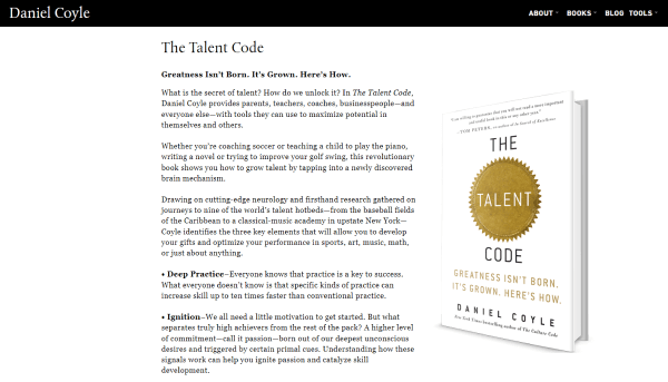 Training and Development Book - The Talent Code by Daniel Coyle