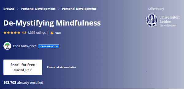 Top 10 Mindfulness Online Training Courses-De-Mystifying Mindfulness