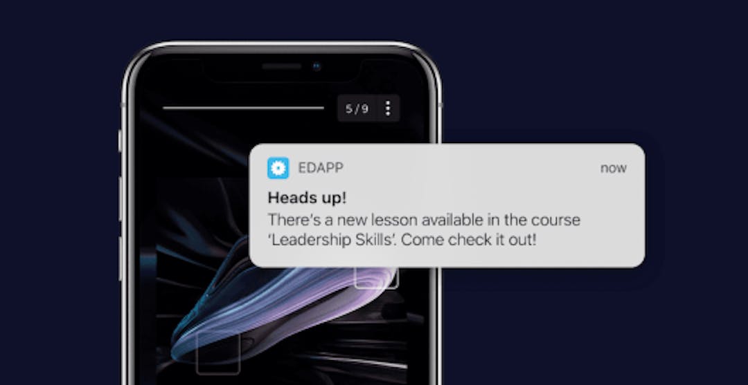 Nudge Learning | A push notification with SC Training (formerly EdApp) Mobile App