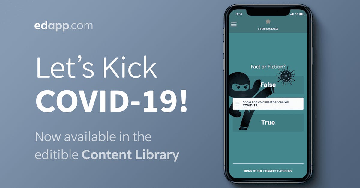 Let’s Kick COVID-19 course added to EdApp’s Content Library!
