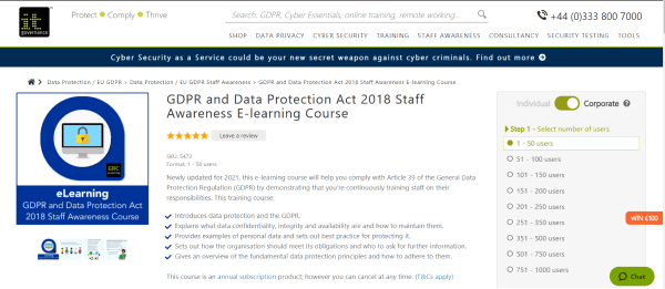 IT Governance GDPR Compliance Training Course - GDPR and Data Protection Act 2018