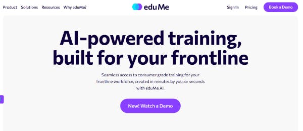 Frontline training platform - eduMe