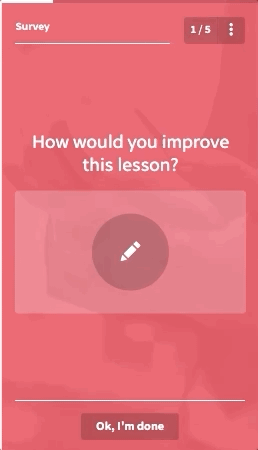 Training Survey Example - Free Text Survey