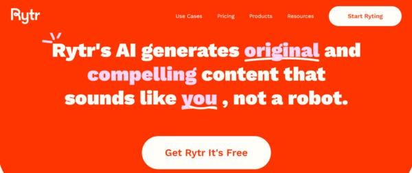 Free AI tool for content creation - Rytr