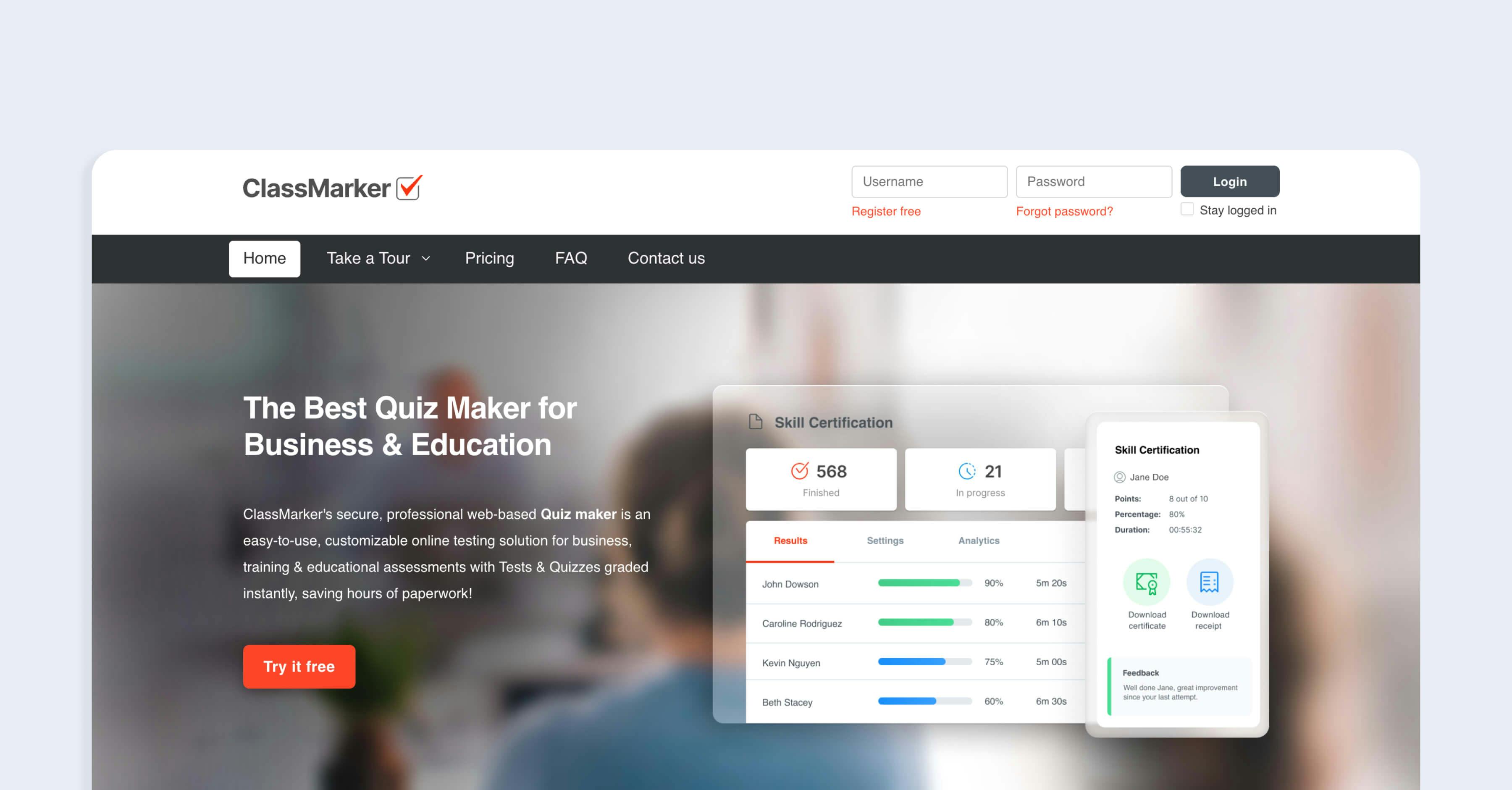 Best online quiz makers - ClassMaker
