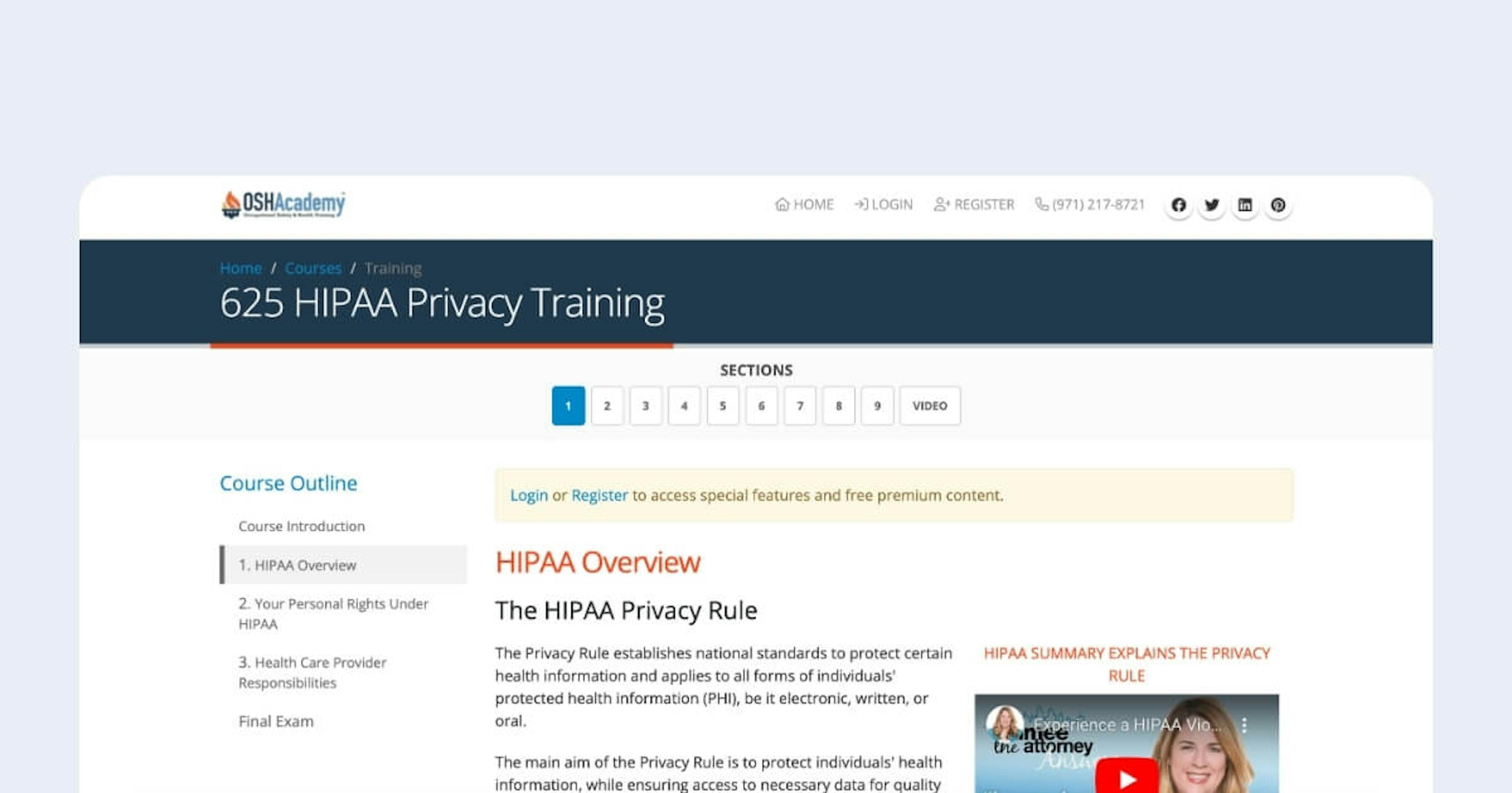 Free HIPAA Training - OSHAcademy