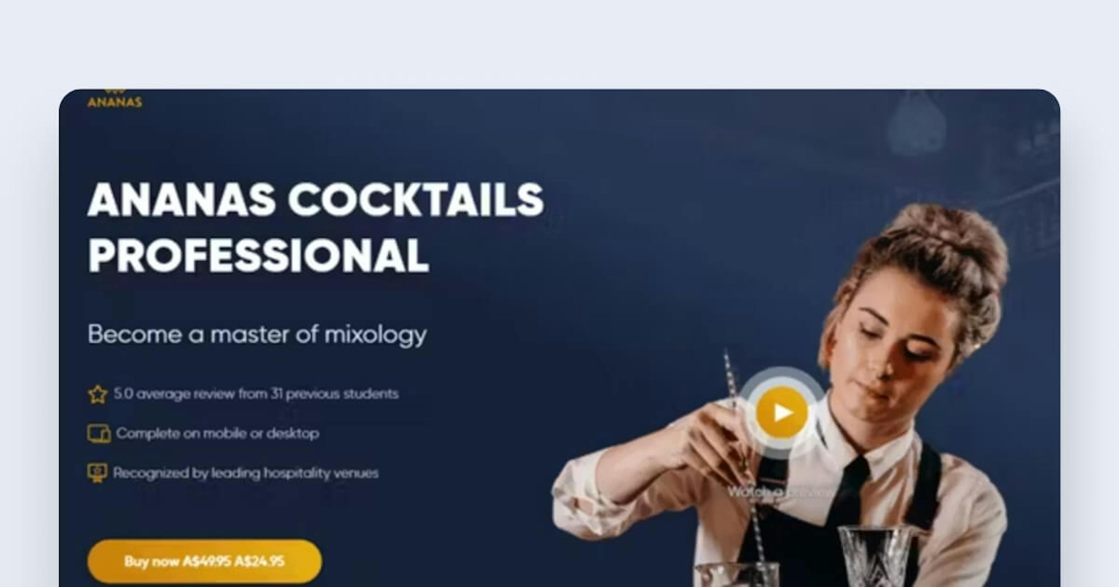 Free Bartending Course by Ananas