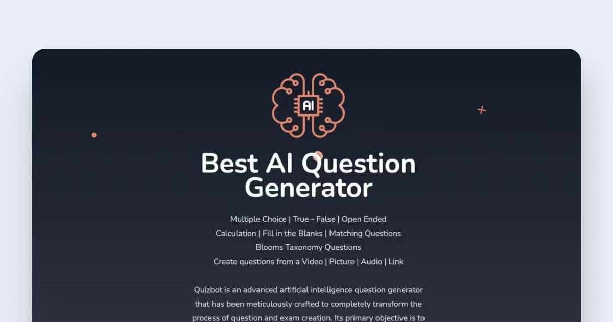 Free Quiz Maker by QuizBot