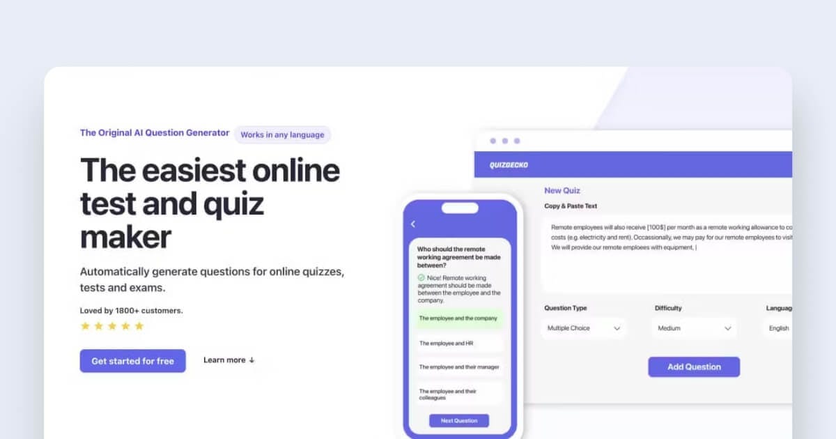 Free Quiz Maker by QuizGecko