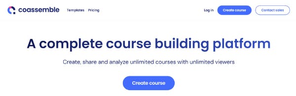 Create a course with AI - Coassemble