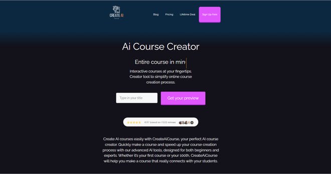 Create a course with AI - AIcoursecreator