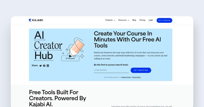 AI course generator - Kajabi