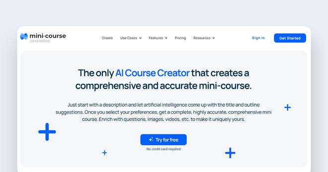 AI course generator - Mini Course Generator