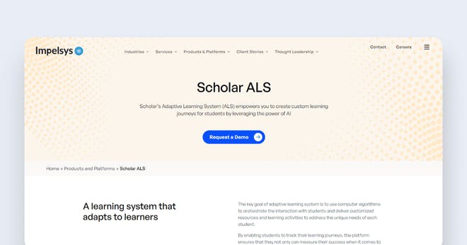 Adaptive learning platform - Impelsys