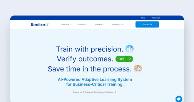 Adaptive learning platform - Realizeit