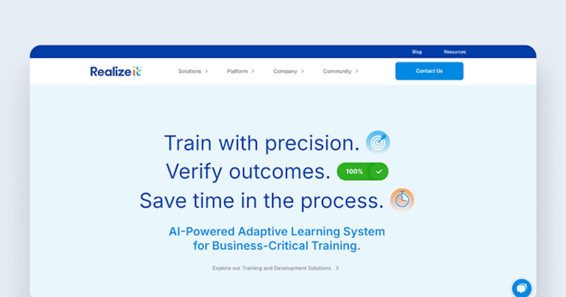 Adaptive learning platform - Realizeit