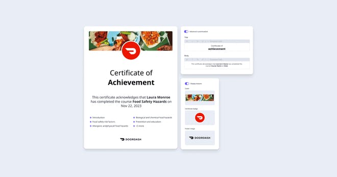 Gamified learning examples - SC Training Custom Certificates