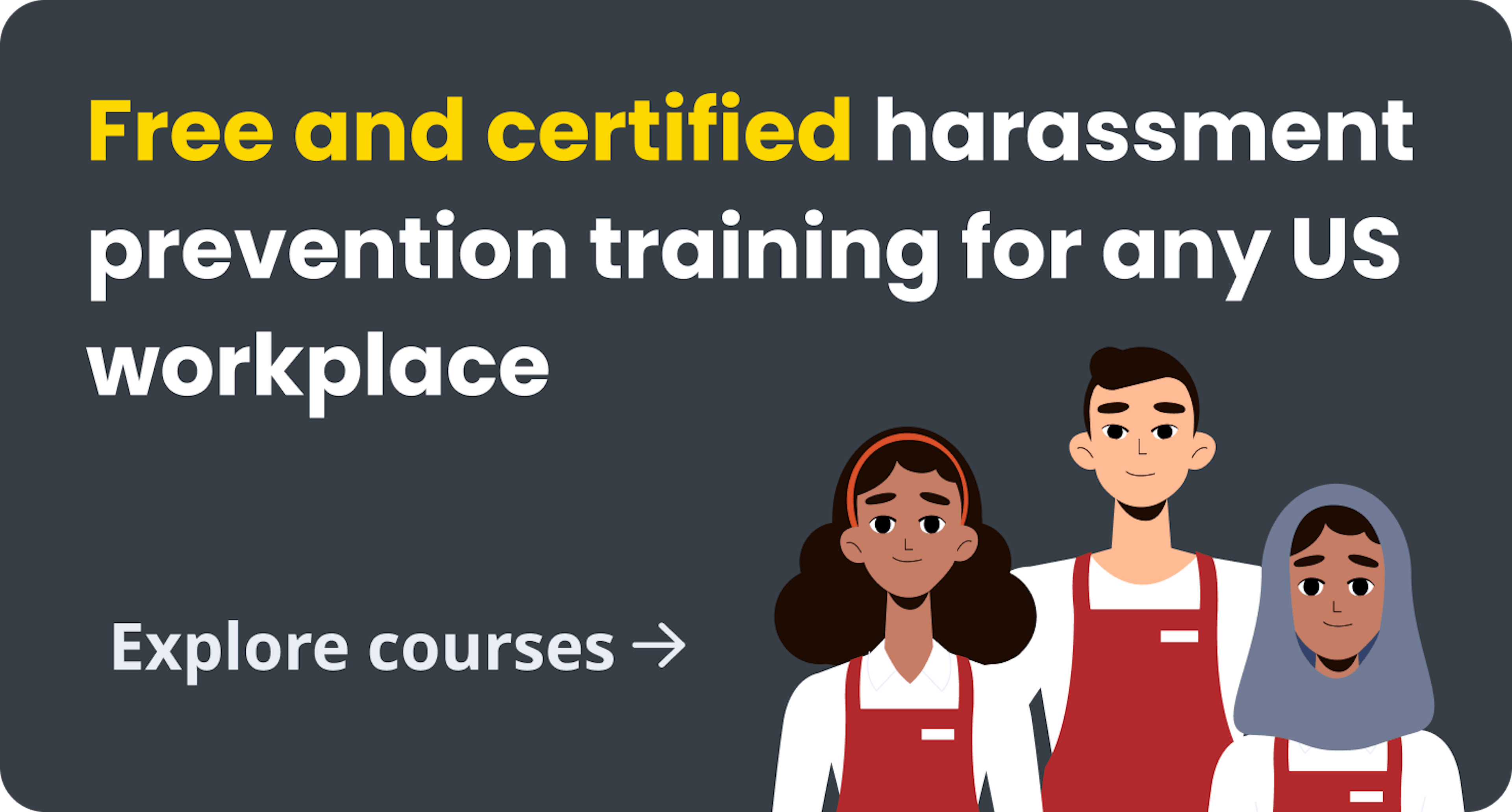 Free and certified harassment prevention training