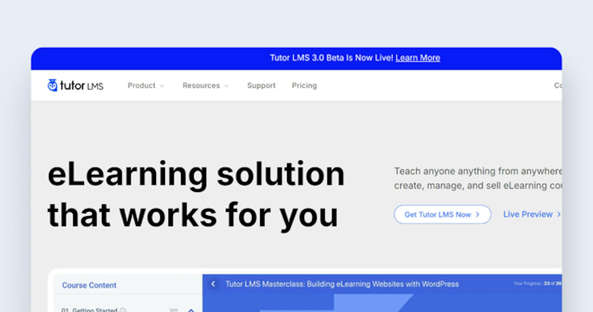 Affordable LMS - Tutor LMS