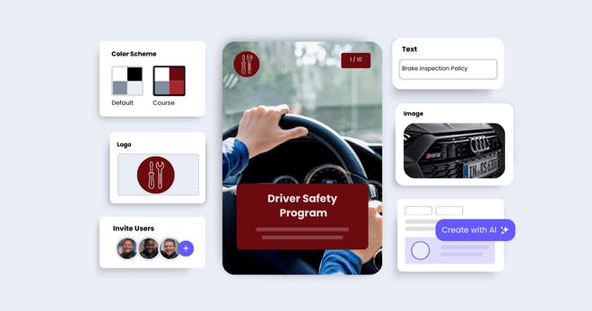 Safe driving tips - SC Training Creator tool