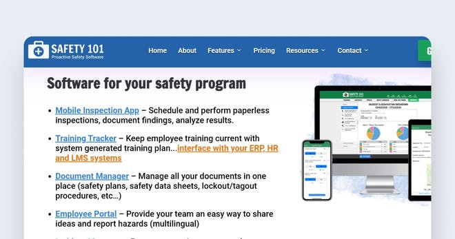 Safety training tracking software - Safety101