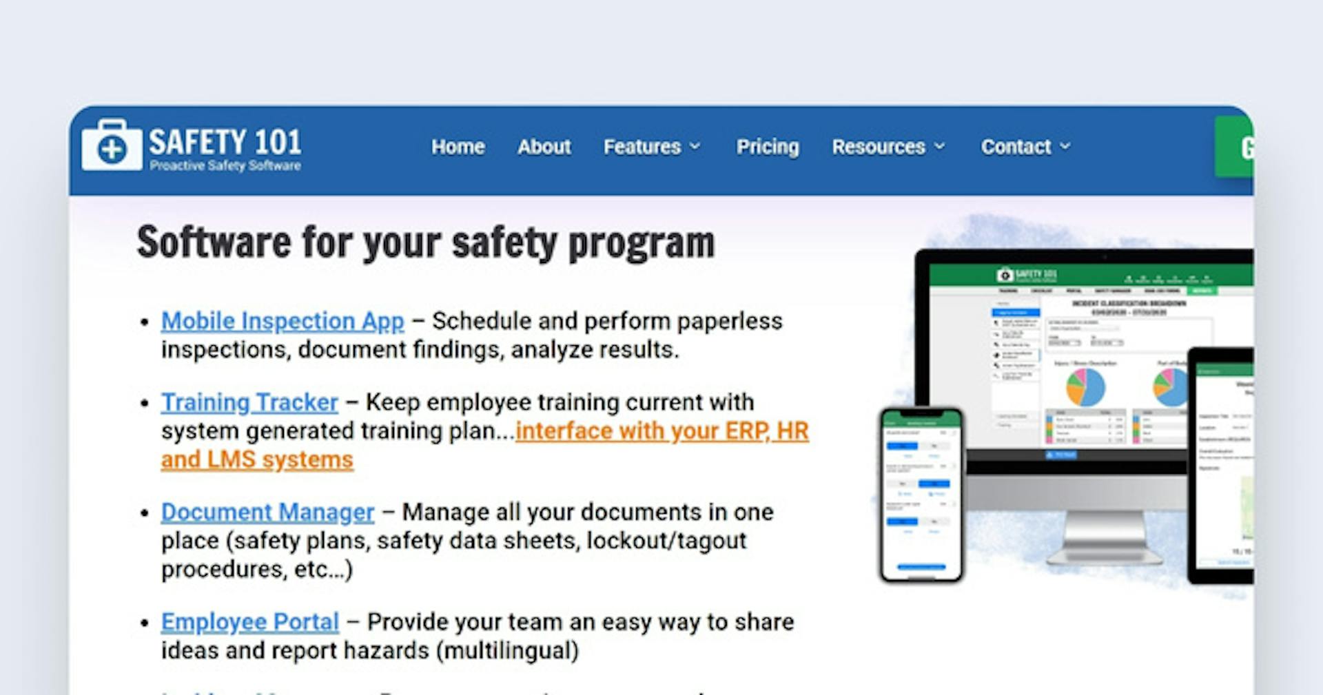 Safety training tracking software - Safety101