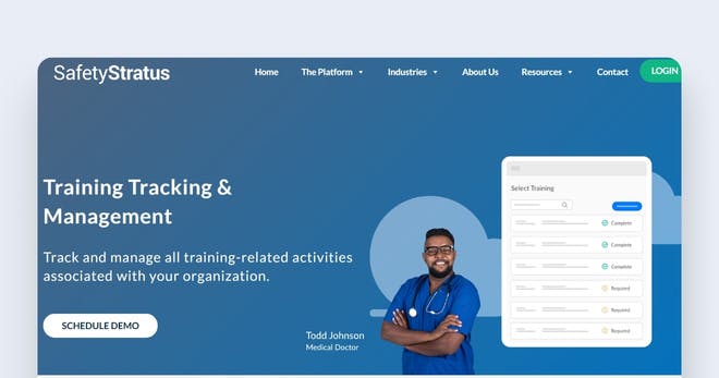 Safety training tracking software - SafetyStratus