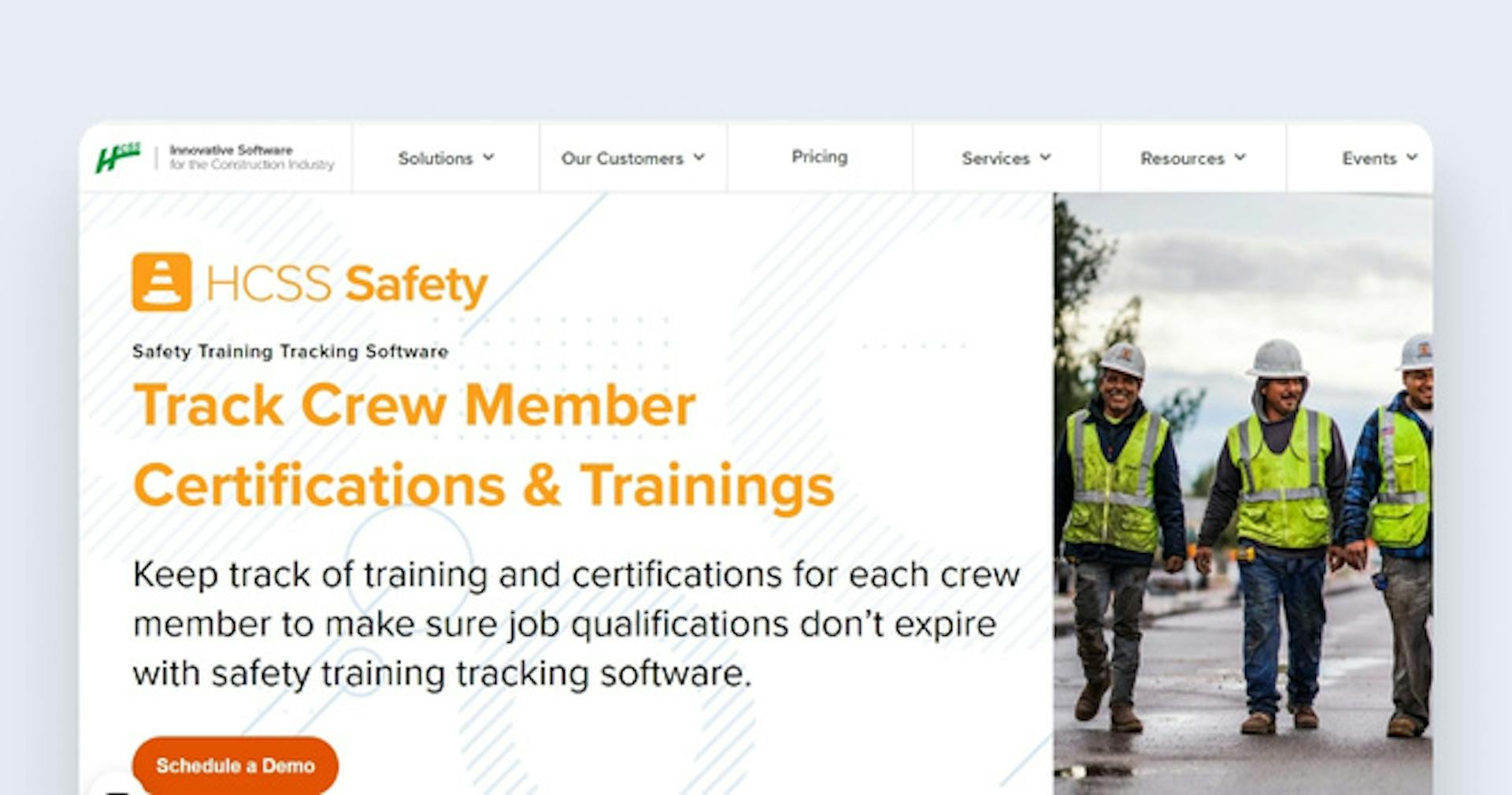 Safety training tracking software - HCSS