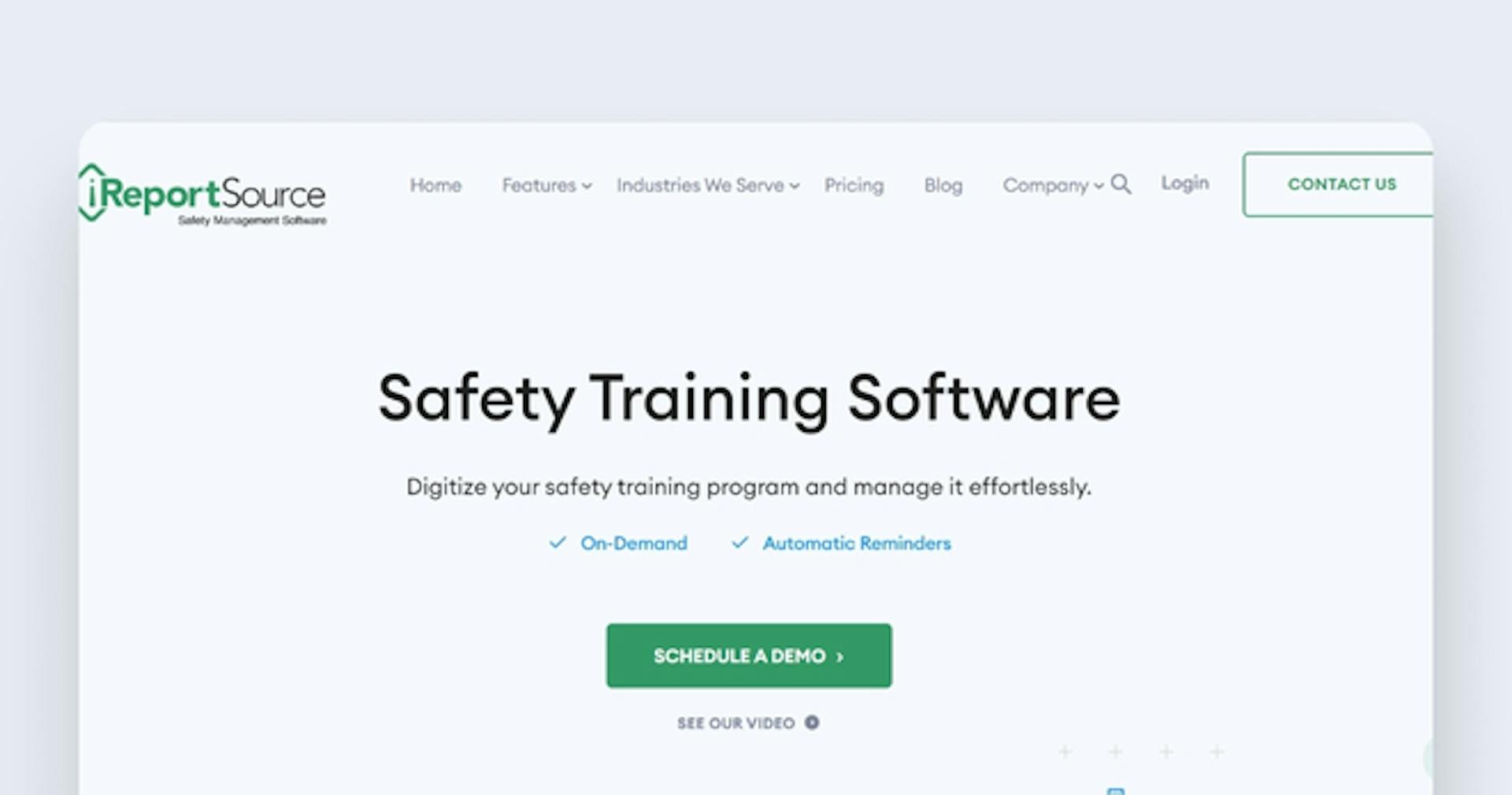 Safety training tracking software- iReportSource