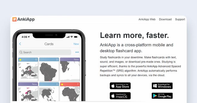Free flashcard software - AnkiApp