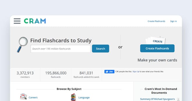 Free flashcard software - Cram