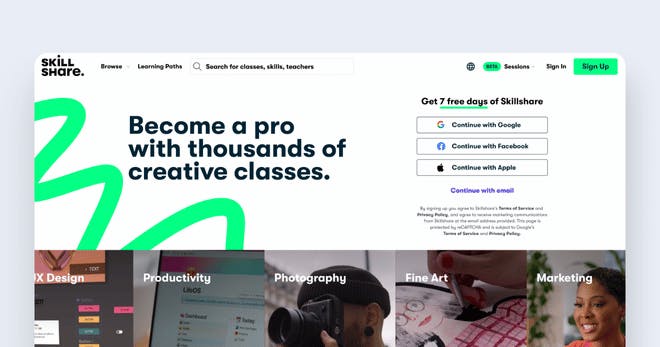 Online course platform - Skillshare