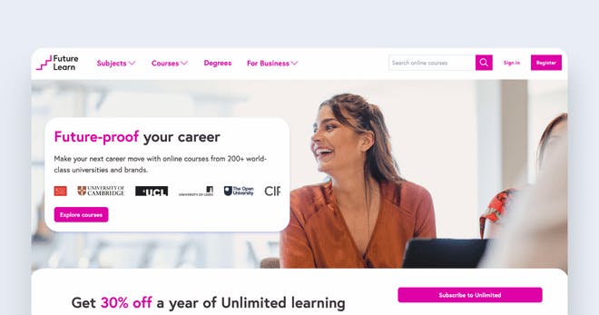 Online course platform - FutureLearn