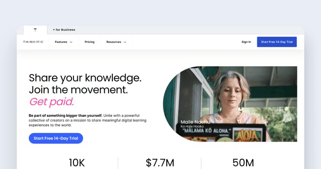 Online course platform - Thinkific