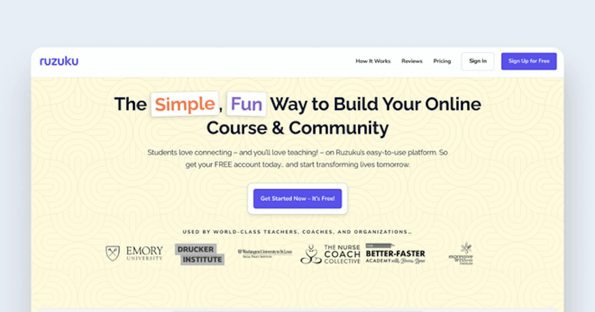 Online course platform - Ruzuku