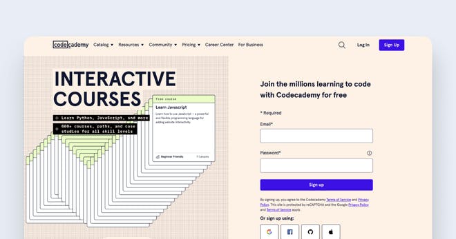 Online course platform - Codecademy