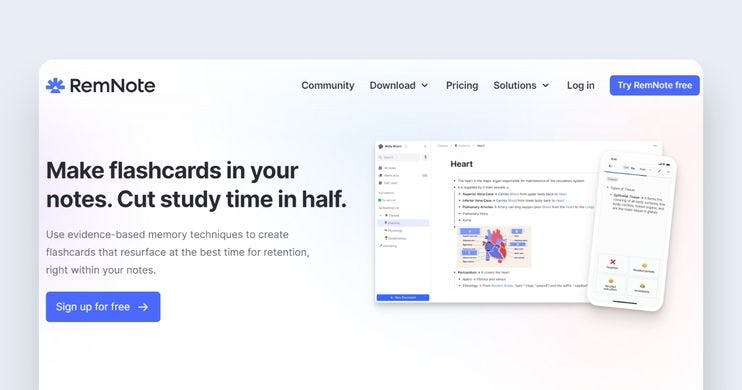 Free Flashcard Software - RemNote
