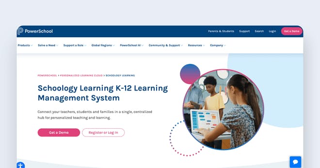 Learning management systems example - PowerSchool