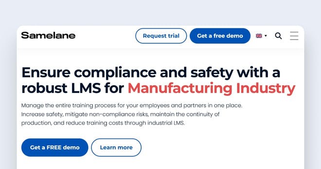 Manufacturing training software - Samelane