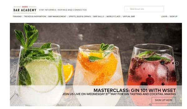 Free Bartending Training Courses - Responsible Serving Diageo Bar Academy